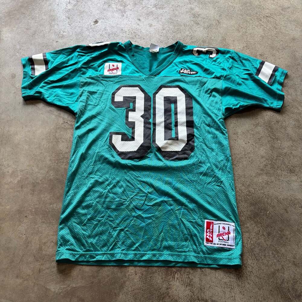 No Fear Arena Football Vintage 30 Jersey Teal Adult Large